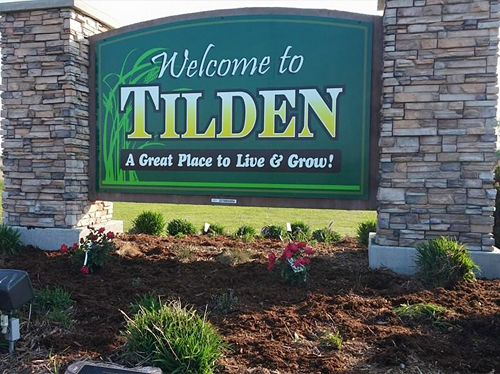 Tilden, Nebraska welcome sign